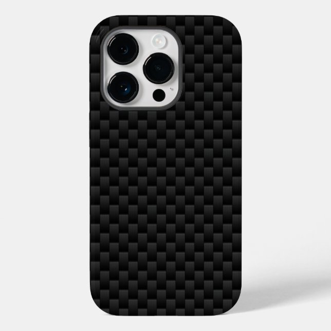 Textur aus schwarzen Kohlenstofffasern Case-Mate iPhone Hülle (Rückseite)