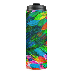 Textur aus Seidenstoff. Hintergrund. farbenfrohe F Thermosbecher