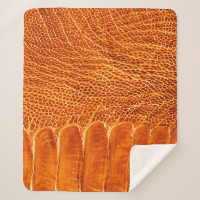 Textur aus Straußenleder Sherpadecke (Vorderseite)