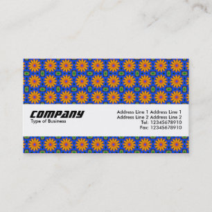 Textur Band - Orange Blumen Visitenkarte