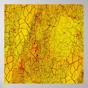 Textur der alten gelben Farbe crackedabstract,alte Poster
