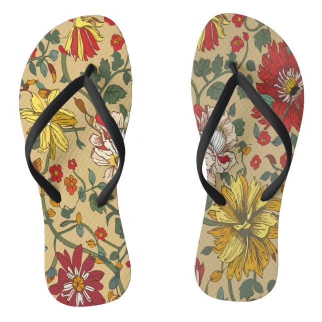 Textur der Blume Flip Flops (Fußbett)