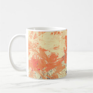 Textur der Farbstriche, verschwommene Flecken Kaffeetasse