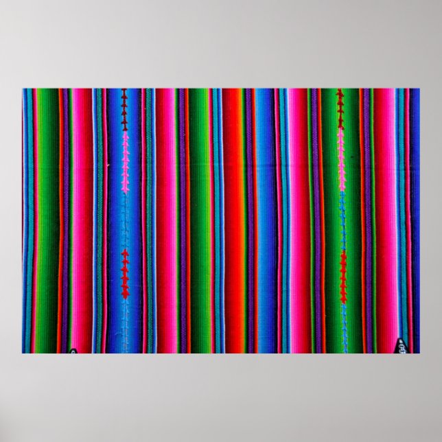Textur der mexikanischen Stoffe Poster (Vorne)