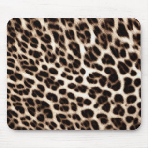 Textur der Pelzhaut aus Leopardenleoparden Mousepad