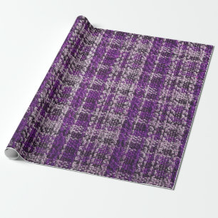 Textur des lila Tartan-Stoffes als Rückgrat Geschenkpapier
