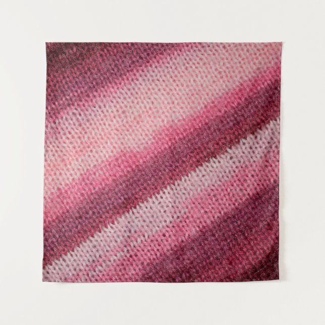Textur des Strickstoffes mit abstraktem Pat Wandteppich (Vorderseite)