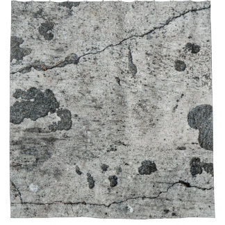 Textur einer alten rissigen Betonwand. Hintergrund Duschvorhang
