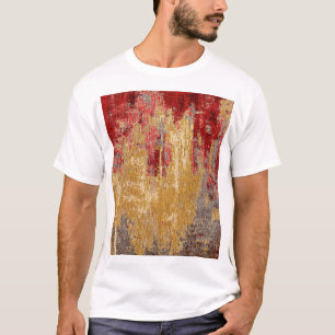 Textur eines orientalischen rot-goldenen Teppichs. T-Shirt