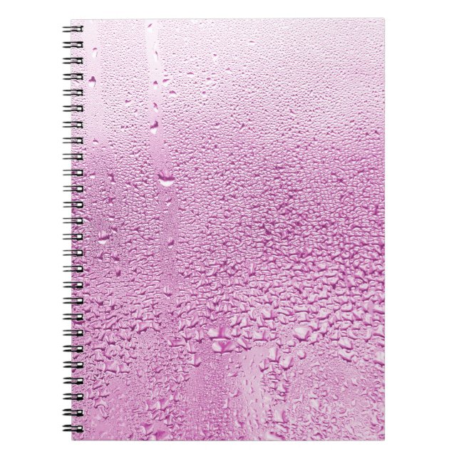 Textur eines Regenfalles auf einem Glas Nasstransp Notizblock (Vorderseite)