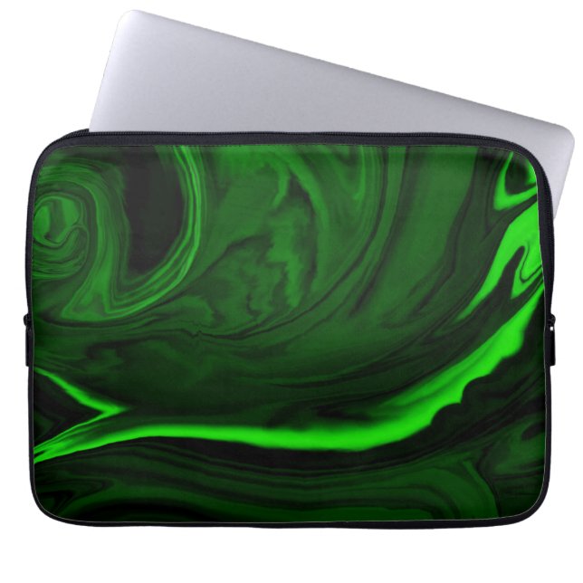 Textur grüne Malachitsteinsammlungen Laptopschutzhülle (Vorderseite)