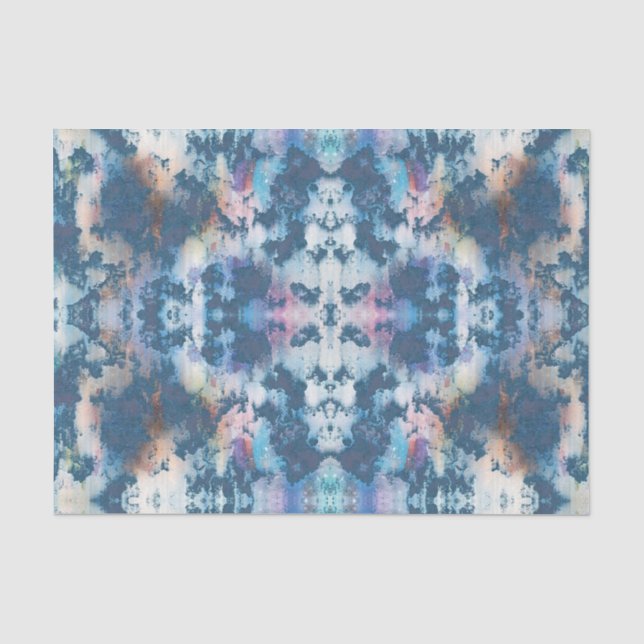 Textur Grunge Stucco blauer Abstraktion Decoupage Seidenpapier (Vorderseite)