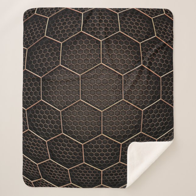 Textur-Hexagon-Raster Sherpadecke (Vorderseite)