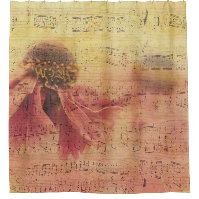 Textur-Hintergrundpapierblüte Duschvorhang (Vorderseite)