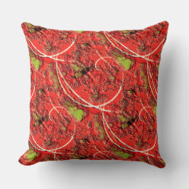 Textur in einigen lebendigen Korallen mit Tee-grün Kissen