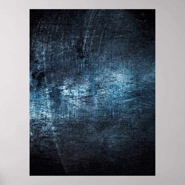 Textur Metall graue blaue Hintergrund Poster (Vorne)