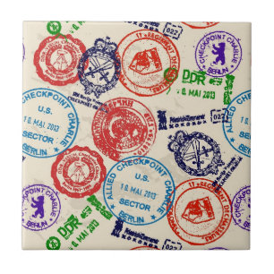 Textur mit echten Briefmarken. Fliese