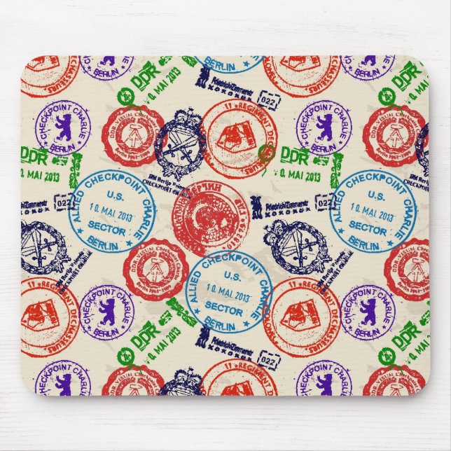 Textur mit echten Briefmarken. Mousepad (Vorne)