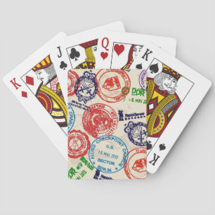 Textur mit echten Briefmarken. Spielkarten