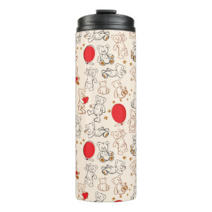 Textur mit Teddybären Thermosbecher
