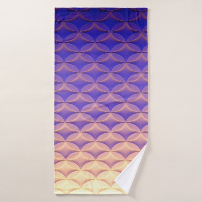 Textur Muster Blau gelb Trend Badehandtuch (Badehandtuch)