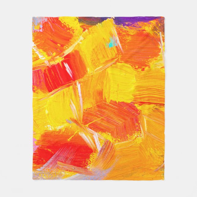 Textur Öl Malerei Frucht Farbe bunte Flora Fleecedecke (Vorderseite)