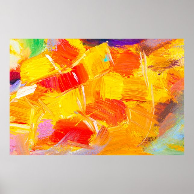 Textur Öl Malerei Frucht Farbe bunte Flora Poster (Vorne)