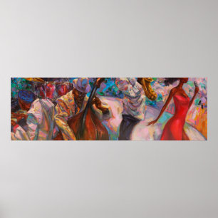 Textur, Ölmalerei, Kunst, Jazz, Blues, Tradition Poster