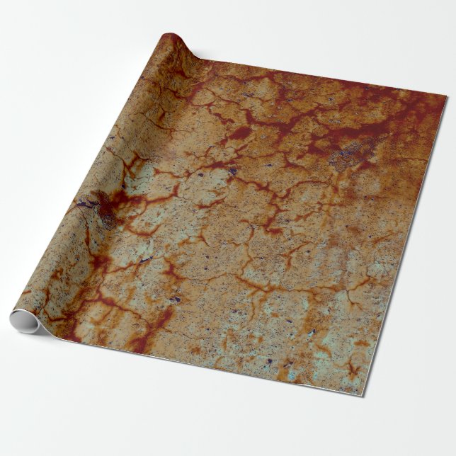 Textur Orangen Rost Vintag rustikale Decoupage Geschenkpapier (Ungerollt)