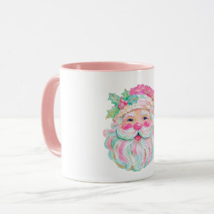Textur-Paint-Look Preppy-Santa-Gesicht Weihnachten Tasse