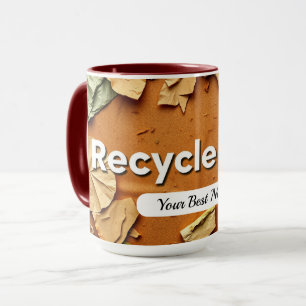 Textur recyceln tasse