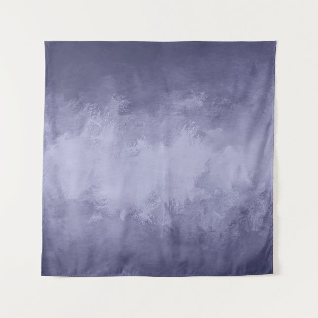 Textur-Selen-Blau-Acryl Wandteppich (Vorderseite)