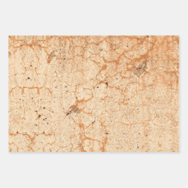 Textur Tan Vintag antike rustikale Decoupage Geschenkpapier Set