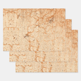 Textur Tan Vintag antike rustikale Decoupage Geschenkpapier Set