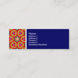 Textur Ton - Terrazzo Muster 03 - Dunkelblau Mini Visitenkarte