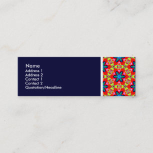 Textur Ton - Terrazzo Muster 04 - Tiefes Navy Mini Visitenkarte