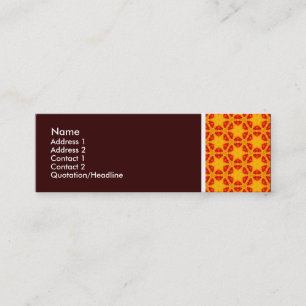 Textur Ton - Terrazzo Muster 06 - Dunkelbraun Mini Visitenkarte