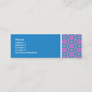 Textur Ton - Terrazzo-Muster - Blau Mini Visitenkarte