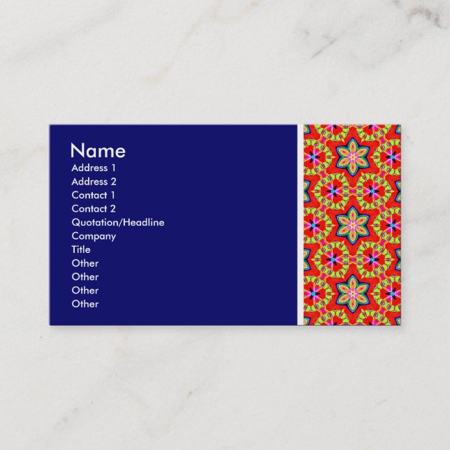 Textur Tone - Terrazzo 03 - Deep Blue Visitenkarte (Vorderseite)