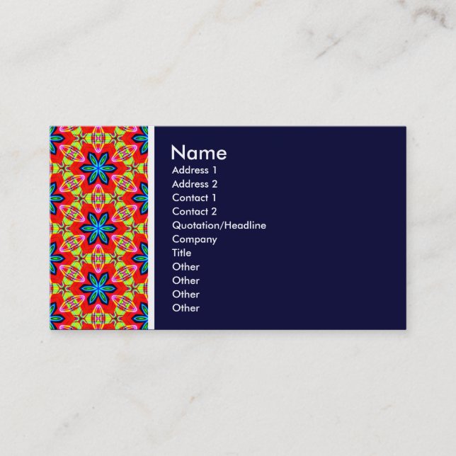 Textur Tone - Terrazzo 04 - Deep Navy Visitenkarte (Vorderseite)