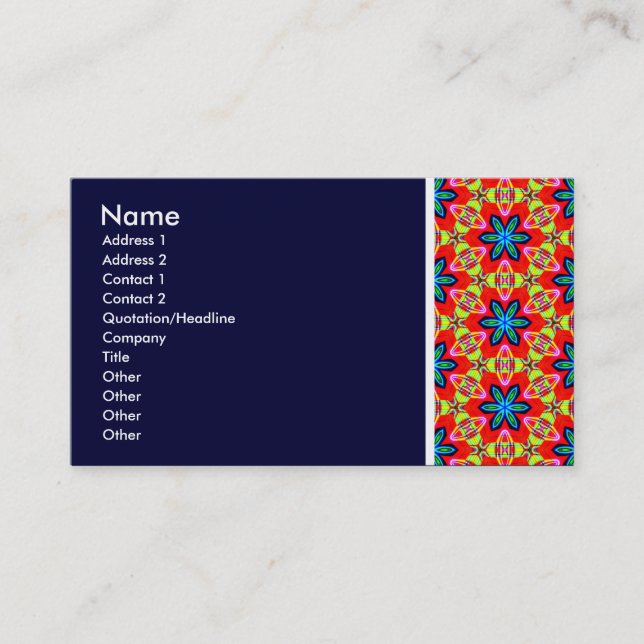 Textur Tone - Terrazzo 04 - Deep Navy Visitenkarte (Vorderseite)