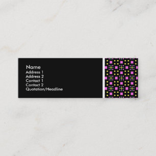 Textur Tone - Terrazzo Muster 011 - Schwarz Mini Visitenkarte