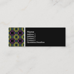 Textur Tone - Terrazzo Muster 012 - Schwarz Mini Visitenkarte