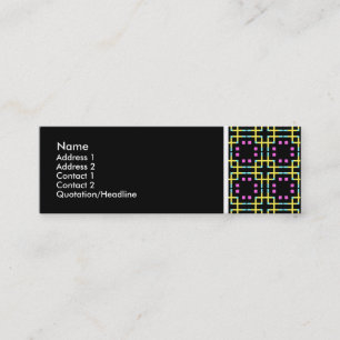 Textur Tone - Terrazzo Muster 012 - Schwarz Mini Visitenkarte
