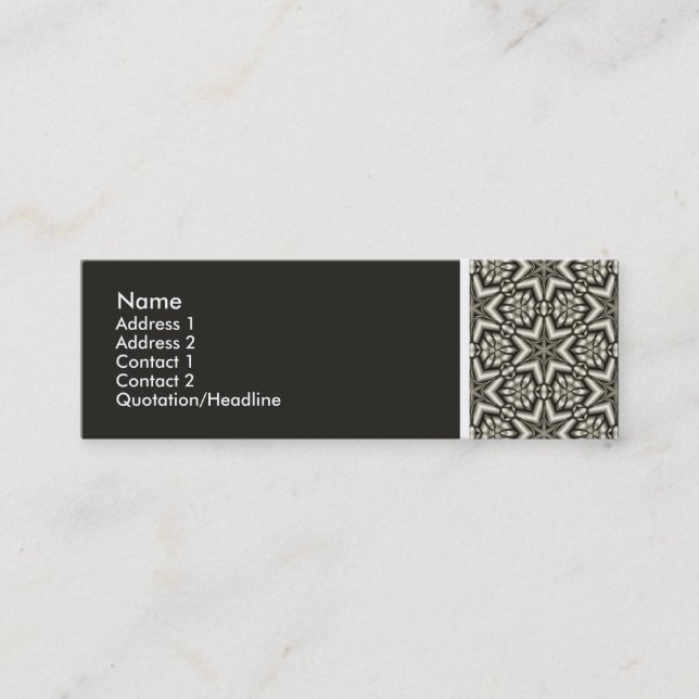 Textur Tone - Terrazzo Muster 014 - (201F1B) Mini Visitenkarte (Vorderseite)