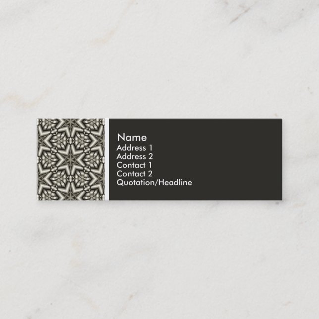 Textur Tone - Terrazzo Muster 014 - (201F1B) Mini Visitenkarte (Vorderseite)