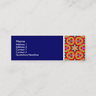 Textur Tone - Terrazzo Muster 03 - Dunkelblau Mini Visitenkarte