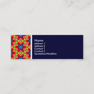 Textur Tone - Terrazzo Muster 04 - Tiefe Marine Mini Visitenkarte
