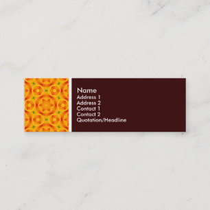 Textur Tone - Terrazzo Muster 05 - Dunkelbraun Mini Visitenkarte