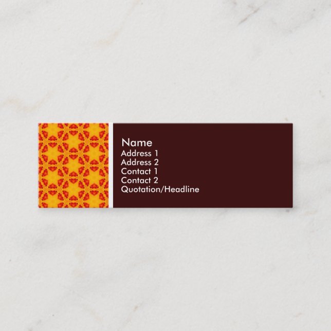 Textur Tone - Terrazzo Muster 06 - Dunkelbraun Mini Visitenkarte (Vorderseite)